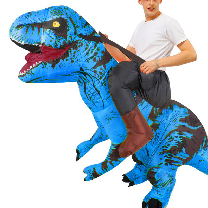 Rafalacy Costume de dinosaure gonflable pour adulte en forme de  tyrannosaure Bleu : : Jouets
