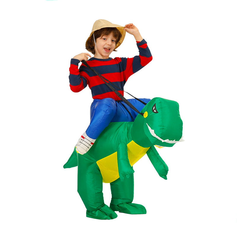 Déguisement dinosaure vert et jaune enfant