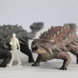 Figurine dinosaure ankylosaure rouge détaillé