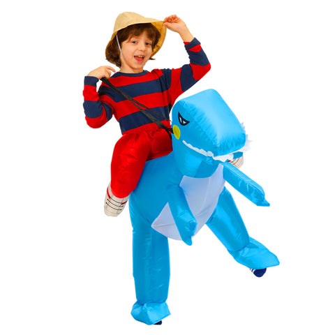 Costume Dinosaure T-Rex Bleu