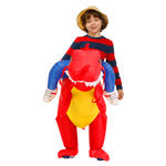 Costume Dinosaure rouge gonflable