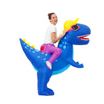 Costume dinosaure bleu gonflable adulte