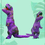 Costume dinosaure violet gonflable