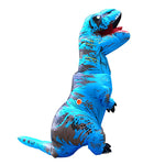 Costume gonflable dinosaure bleu