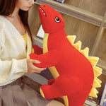 Doudou Dinosaure Stégosaure Rouge