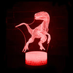 Lampe dinosaure 3d velociraptor jurassic