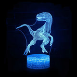 Lumiere decoration dinosaure bleu