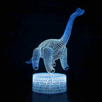 Lampe dinosaure Diplodocus bleu