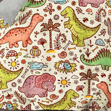 Parure de lit dinosaure mignon plage