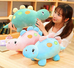 Doudou Dinosaure Mignon Stégosaure Rose