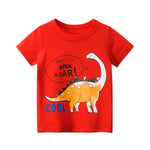 T-shirt Dinosaure Diplodocus rouge