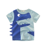 T-shirt Dinosaure bleu