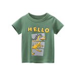 T-shirt dinosaure enfant jaune 
