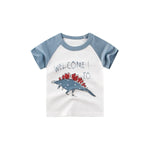 T-shirt dinosaure stégosaure enfant bleu