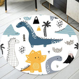 Tapis Dinosaure Blanc