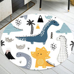 Tapis Dinosaure Blanc design