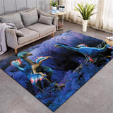 Tapis Dinosaure Bleu