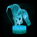 Lampe 3d dinosaure bleu