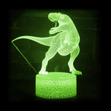 dinosaure t-rex lumiere verte