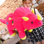 Peluche triceratops mignon rose